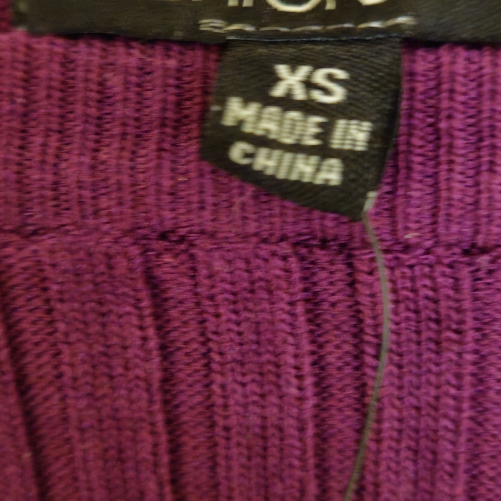 Purple Ribbed Long Sleeve Top - Picture 3 of 6